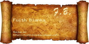 Fuith Bianka névjegykártya